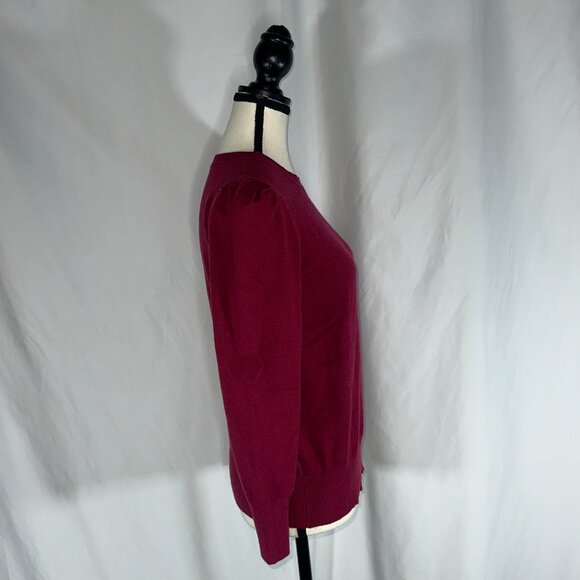 Marled - Cashmere Sweater Puffy Shoulders M - Picture 4 of 6